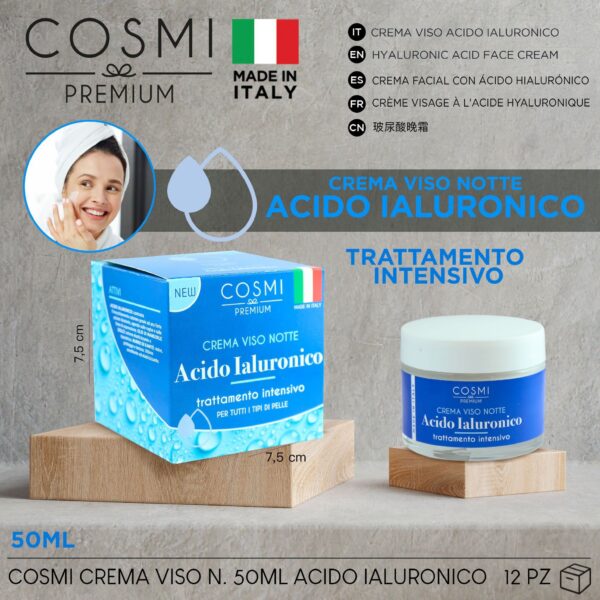 Crema facial Acido Hialuronico noche