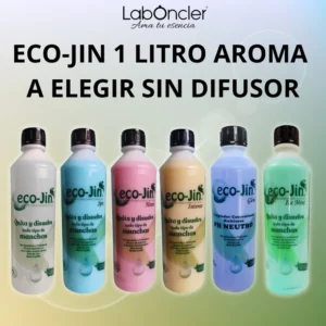 Botellas Eco-Jin concentrado multiusos de 1 litro en los aromas Neutro, Spa, Home, Intense, Glow e Ice Mint