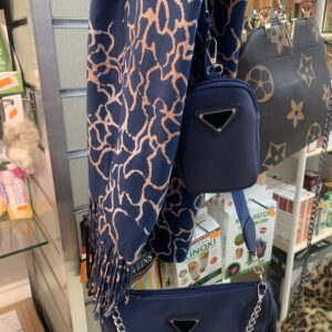 Conjunto BOLSO y PASMINA azul
