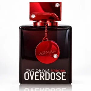 Club de Nuit Intense Overdose de Armaf, extrait de parfum para hombre 100 ml, frasco oscuro con tapón rojo