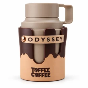 Odyssey Toffee Coffee de Armaf – Eau de Parfum Unisex 100 ml sobre fondo blanco